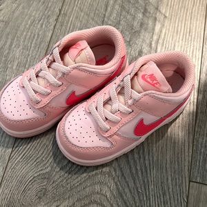 Triple pink dunks toddler size 7c